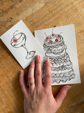 Load image into Gallery viewer, Cherry cake card, A6