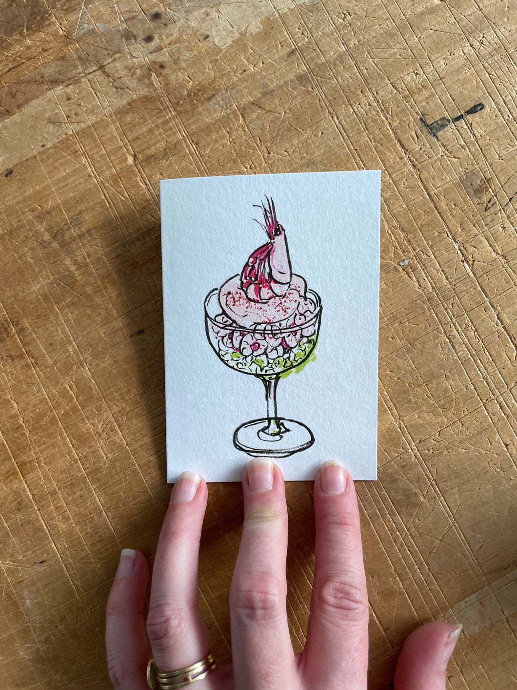 Prawn cocktail card, A7