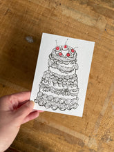 Load image into Gallery viewer, Cherry cake card, A6
