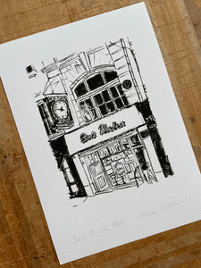 Illustration print: Bar Italia