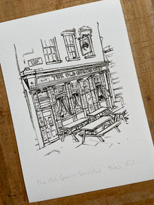 Illustration print: The Old Queens Head