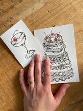 Load image into Gallery viewer, Cherry cake card, A6
