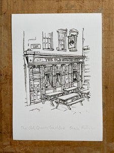 Illustration print: The Old Queens Head