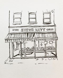Illustration print: Steve Hatt shop