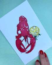 Load image into Gallery viewer, Lobster card, A6
