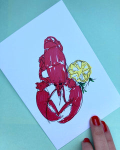 Lobster card, A6
