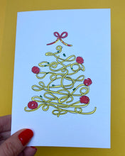 Load image into Gallery viewer, Christmas Spaghetti card, A6
