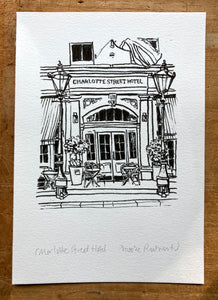 Illustration print: Charlotte Street Hotel