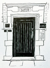 Load image into Gallery viewer, Illustration print: Rochelle Canteen, &#39;Boys&#39; door
