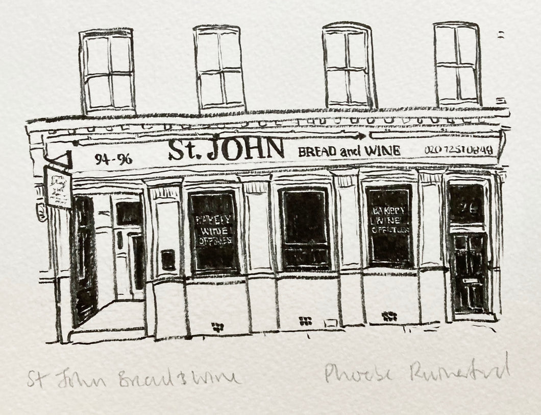 Illustration print: St John Bread and Wine
